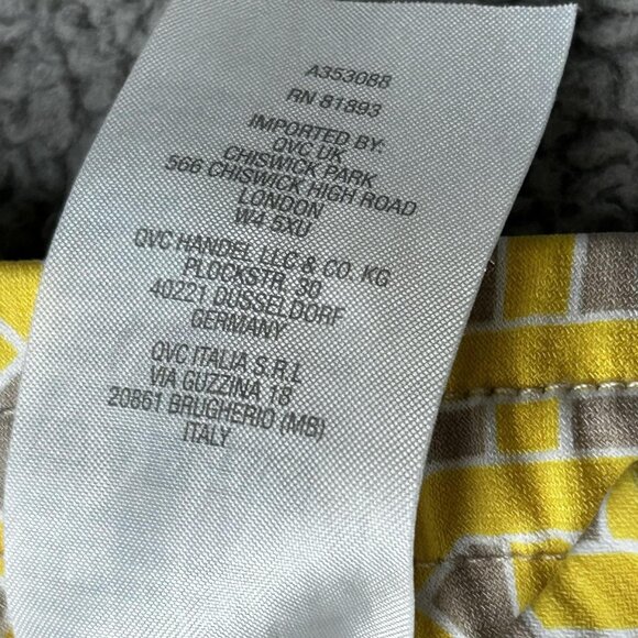 Susan Graver Skort Womens S Yellow Liquid Knit Geometric Pull On Stretch Pockets - Picture 5 of 11